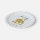 Laatste zeiltocht voor de sluier vrijgezellenfeest papieren bordje (Gekanteld)