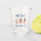 Laatste zeiltocht voor de sluier vrijgezellenfeest shot glas (Voorkant)