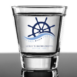 Laatste zeiltocht voor de sluier vrijgezellenfeest shot glas