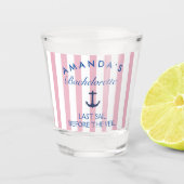 Laatste zeiltocht voor de sluier vrijgezellenfeest shot glas (Voorkant)