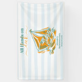 Laatste zeiltocht voor de sluier vrijgezellenfeest spandoek (Verticaal)