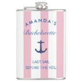 Laatste zeiltocht voor de sluier vrijgezellenfles heupfles (Voorkant)