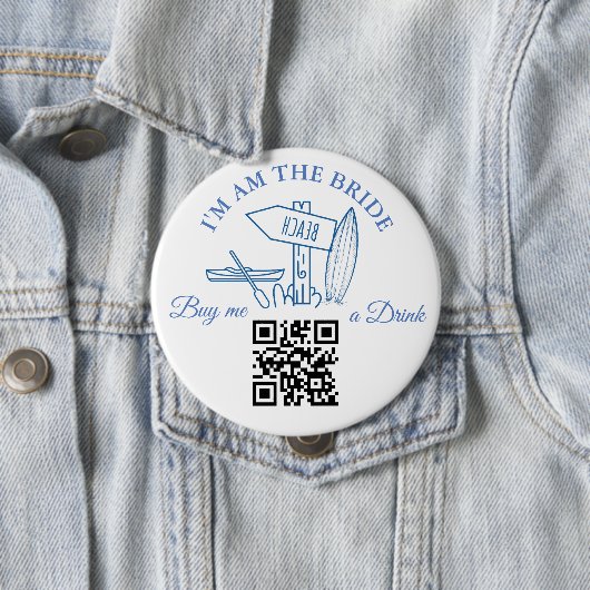 Laatste zeiltocht voor de sluier vrijgezellenweeke ronde button 4,0 cm (In situ)