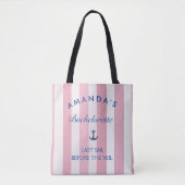 Laatste zeiltocht voor de Veil Bachelorette Canvas Tote Bag (Voorkant)