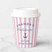 Laatste zeiltocht voor de Veil Bachelorette Paper  Papieren Bekers (Voorkant)