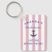 Laatste zeiltocht voor de Veil Bachelorette Sleute Sleutelhanger (Voorkant)