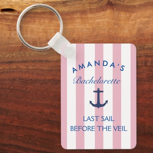 Laatste zeiltocht voor de Veil Bachelorette Sleute Sleutelhanger (Voorkant)