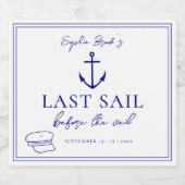 Laatste Zeiltocht voor het Sluier Afscheidsweekend Sparkling Wijnetiket (Enkel label)