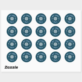 laatste zeiltocht zeemanschap vrijgezellenfeest ronde sticker