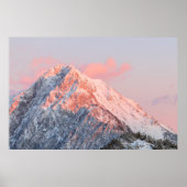 Laatste zonlicht op berg Storžič, Slovenië Poster (Voorkant)