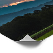 Laatste zonnestralen vóór zonsondergang poster (Hoek)