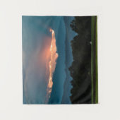 Laatste zonnestralen vóór zonsondergang wandkleed (Voorkant)