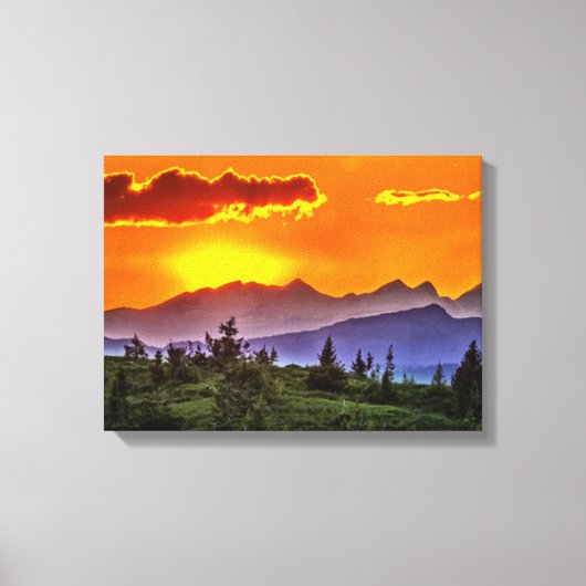 Laatste zonsondergang canvas afdruk (Voorkant)