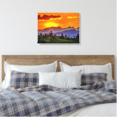 Laatste zonsondergang canvas afdruk (Insitu (Slaapkamer))