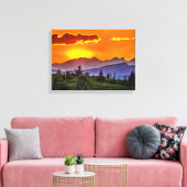 Laatste zonsondergang canvas afdruk (Insitu (Woonkamer))