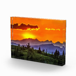 Laatste zonsondergang fotoblokken