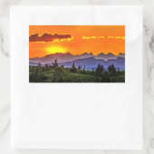 Laatste zonsondergang rechthoekige sticker (Tas)