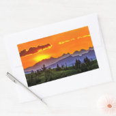 Laatste zonsondergang rechthoekige sticker (Envelop)