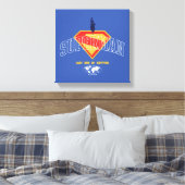 Laatste zoon van Krypton Emblem Canvas Afdruk (Insitu (Slaapkamer))