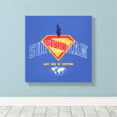 Laatste zoon van Krypton Emblem Canvas Afdruk (Insitu (Houten vloer))