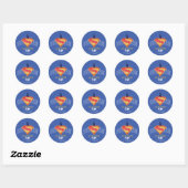 Laatste zoon van Krypton Emblem Ronde Sticker (Vel)