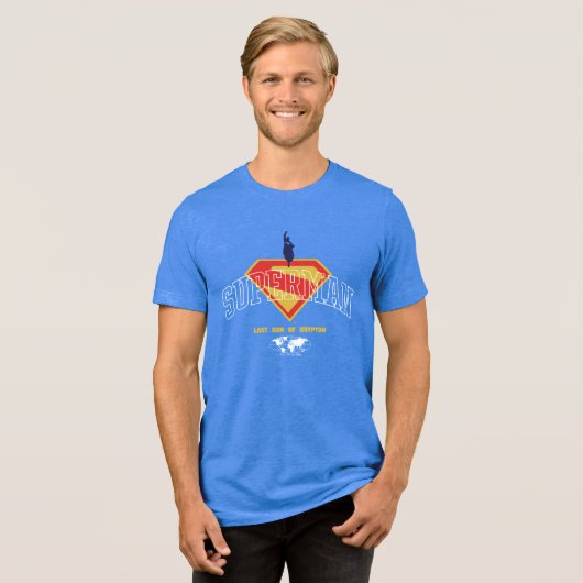 Laatste zoon van Krypton Emblem Tri-Blend Shirt (Voorkant volledig)