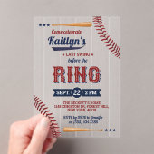 Laatste zwaai voor de ring! honkbal Vrijgezellenfe Acryl Uitnodigingen (Insitu (Draagbaar))