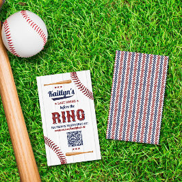 Laatste zwaai voor de ring! honkbal Vrijgezellenfe Informatiekaartje