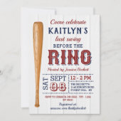 Laatste zwaai voor de ring! honkbal Vrijgezellenfe Kaart (Voorkant)