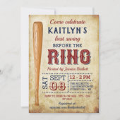 Laatste zwaai voor de ring! honkbal Vrijgezellenfe Kaart (Voorkant)