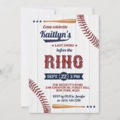 Laatste zwaai voor de ring! honkbal Vrijgezellenfe Kaart (Voorkant)