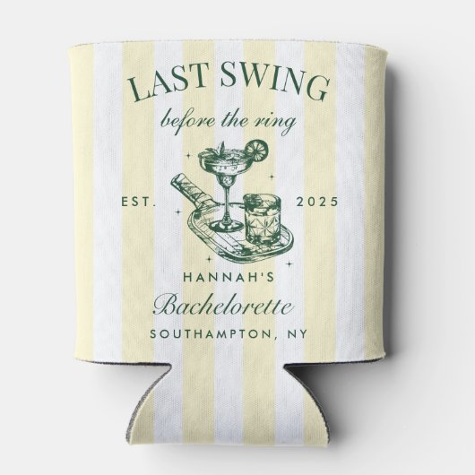 Laatste Zwaai Voor De Ring Pickleball Bach Weekend Blikjeskoeler (Achterkant)