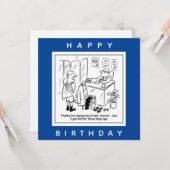 Laattijdige benoeming van de arts - betere Cartoon Kaart (Voorkant / Achterkant in situ)