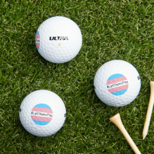 #LaatZeSpelen Transgender Atleten Trans Vlag Golfballen