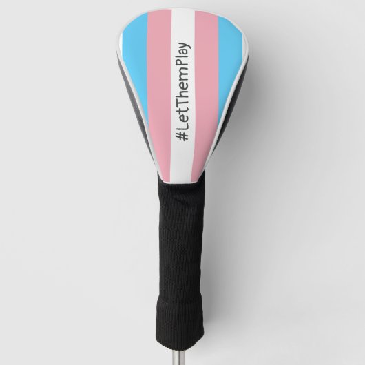 #LaatZeSpelen Transgender Atleten Trans Vlag Golfheadcover (Voorkant)