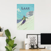 Laax Skigebied Reisposter v2 Poster (Thuiskantoor)