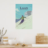 Laax Skigebied Reisposter v2 Poster (Keuken)