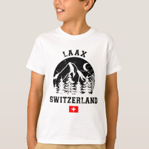 Laax Zwitserland Skigebied Alpen Alpine Skiën Zwem T-shirt