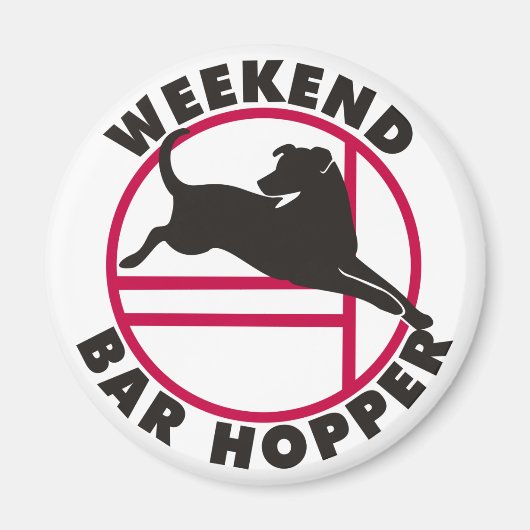 Lab Agility Weekend Bar Hopper Magneet (Voorkant)