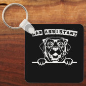 Lab Assistant Labrador Lover Labrador Retriever Do Sleutelhanger (Voorkant)