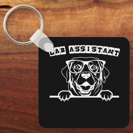 Lab Assistant Labrador Lover Labrador Retriever Do Sleutelhanger (Voorkant)