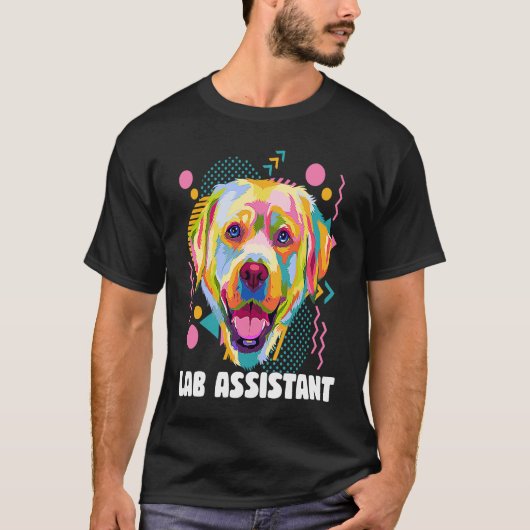 Lab Assistant Labrador Retriever Dog Breed Humor T-shirt (Voorkant)