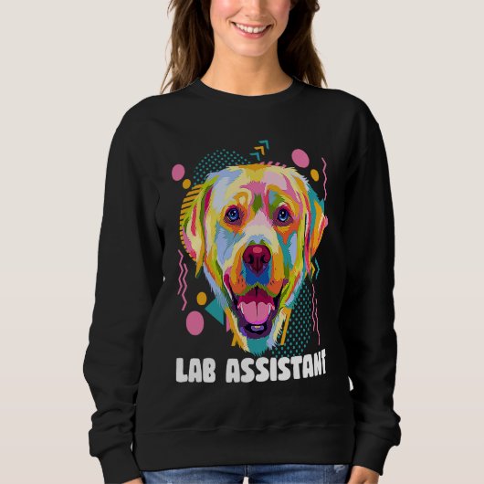 Lab Assistant Labrador Retriever Dog Breed Humor Trui (Voorkant)