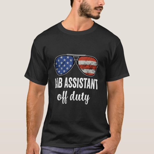 Lab Assistant Off Duty American Flag Sunglasses T-shirt (Voorkant)