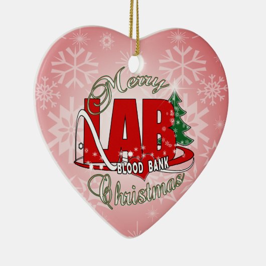 LAB BB BLOOD BANK MERRY CHRISTMAS LABORATORY KERAMISCH ORNAMENT (Rechts)