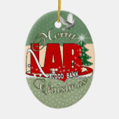LAB BB BLOOD BANK MERRY CHRISTMAS LABORATORY KERAMISCH ORNAMENT (Voorkant)