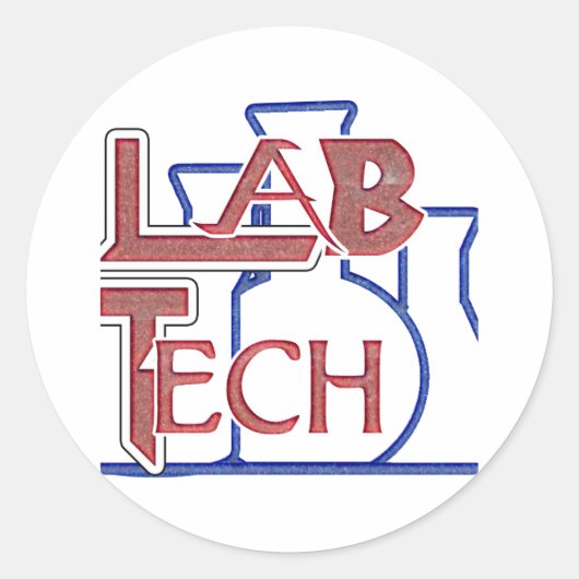 LAB BEAKER LOGO RONDE STICKER (Voorkant)