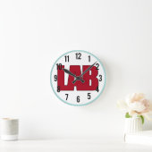 LAB - BIG RED BOLD MEDICAL LABORATORY LOGO RONDE KLOK (Huis)