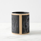 Lab Black Pup | Tweetonige Mok, 15 oz Mok (Midden)