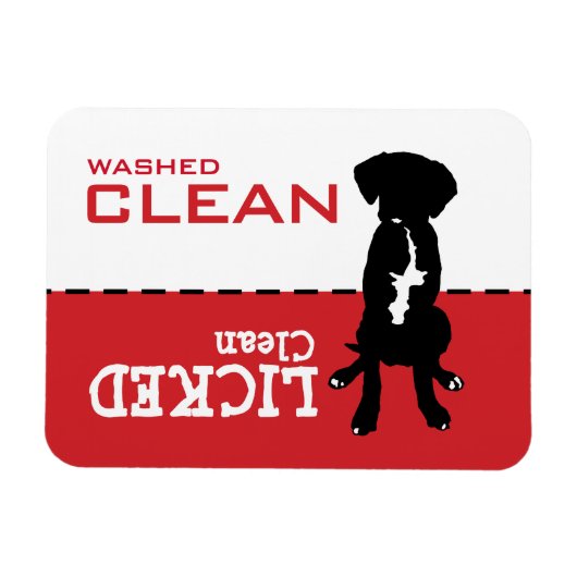 Lab Boxer Puppy Dishwaser Magnet Sign Magneet (Horizontaal)